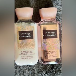 BRAND NEW, COMPLETELY FULL. Bath and Body Works travel lotion and shower gel set